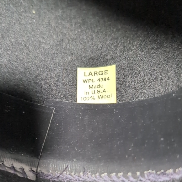 Black Wide Brim Hat with Colorful Band - Picture 2 of 4